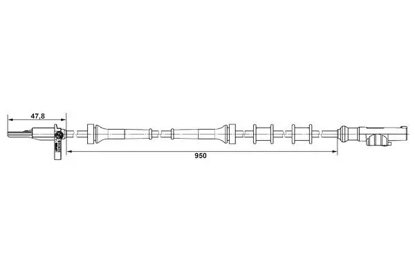 Sensor, Raddrehzahl BOSCH 0 265 007 883