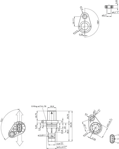 Impulsgeber, Kurbelwelle BOSCH 0 281 006 101 Bild Impulsgeber, Kurbelwelle BOSCH 0 281 006 101