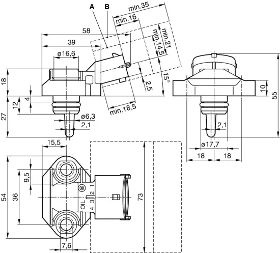 Sensor, Öltemperatur BOSCH 0 281 006 282 Bild Sensor, Öltemperatur BOSCH 0 281 006 282