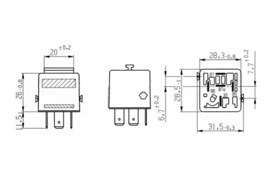 Relais, Hupe/Horn 24 V BOSCH 0 332 209 216 Bild Relais, Hupe/Horn 24 V BOSCH 0 332 209 216