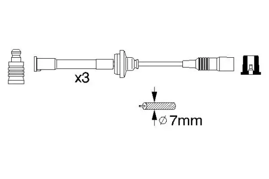 Zündleitungssatz für Zylinder 1-3 BOSCH 0 356 912 823 Bild Zündleitungssatz für Zylinder 1-3 BOSCH 0 356 912 823
