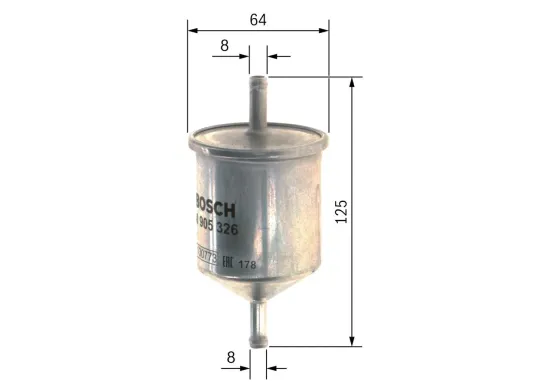 Kraftstofffilter BOSCH 0 450 905 326 Bild Kraftstofffilter BOSCH 0 450 905 326