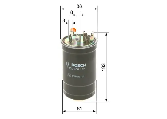 Kraftstofffilter BOSCH 0 450 906 437 Bild Kraftstofffilter BOSCH 0 450 906 437