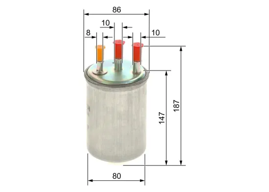 Kraftstofffilter BOSCH 0 450 906 508 Bild Kraftstofffilter BOSCH 0 450 906 508