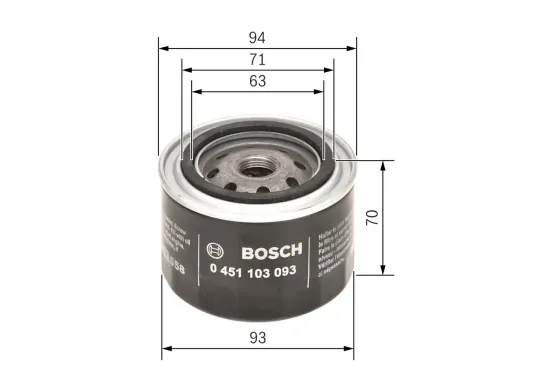 Ölfilter BOSCH 0 451 103 093 Bild Ölfilter BOSCH 0 451 103 093