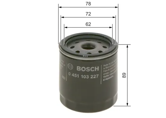 Ölfilter BOSCH 0 451 103 227 Bild Ölfilter BOSCH 0 451 103 227