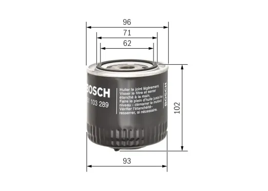 Ölfilter BOSCH 0 451 103 289 Bild Ölfilter BOSCH 0 451 103 289