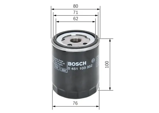 Ölfilter BOSCH 0 451 103 352 Bild Ölfilter BOSCH 0 451 103 352