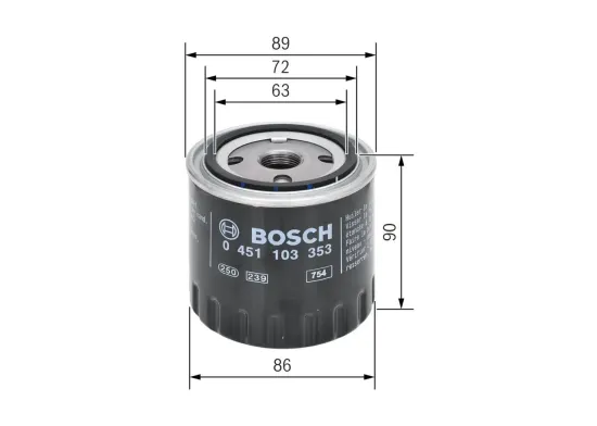 Ölfilter BOSCH 0 451 103 353 Bild Ölfilter BOSCH 0 451 103 353