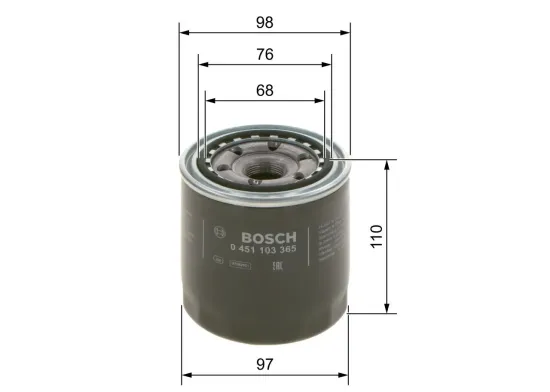 Ölfilter BOSCH 0 451 103 365 Bild Ölfilter BOSCH 0 451 103 365