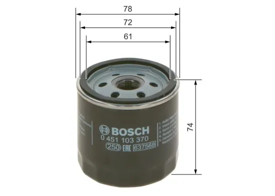 Ölfilter BOSCH 0 451 103 370 Bild Ölfilter BOSCH 0 451 103 370