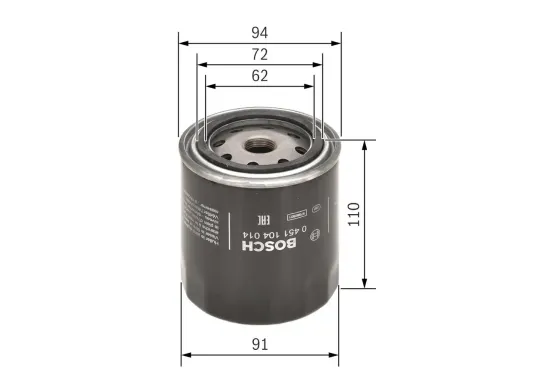 Ölfilter BOSCH 0 451 104 014 Bild Ölfilter BOSCH 0 451 104 014