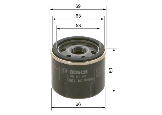 Ölfilter BOSCH 0 451 104 025 Bild Ölfilter BOSCH 0 451 104 025