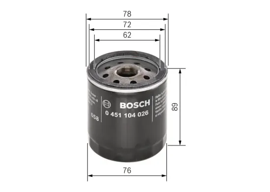 Ölfilter BOSCH 0 451 104 026 Bild Ölfilter BOSCH 0 451 104 026