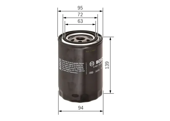 Ölfilter BOSCH 0 451 104 063 Bild Ölfilter BOSCH 0 451 104 063