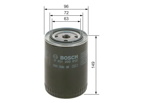 Ölfilter BOSCH 0 451 203 012 Bild Ölfilter BOSCH 0 451 203 012