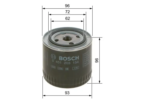 Ölfilter BOSCH 0 451 203 154 Bild Ölfilter BOSCH 0 451 203 154