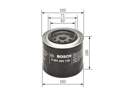 Ölfilter BOSCH 0 451 203 178 Bild Ölfilter BOSCH 0 451 203 178