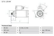 Starter 12 V 1,8 kW BOSCH 0 986 017 450