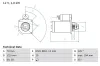 Starter 12 V 1 kW BOSCH 0 986 018 711