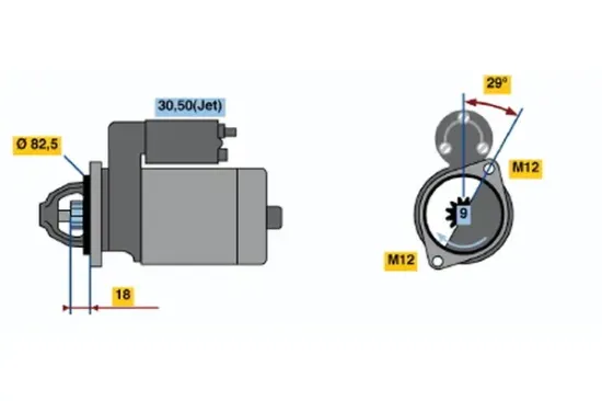 Starter 12 V 2 kW BOSCH 0 986 021 610 Bild Starter 12 V 2 kW BOSCH 0 986 021 610