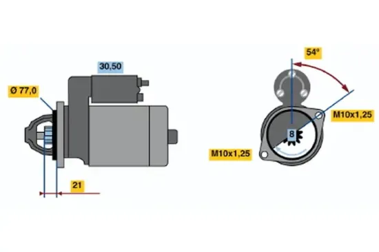 Starter 12 V 0,9 kW BOSCH 0 986 022 591 Bild Starter 12 V 0,9 kW BOSCH 0 986 022 591