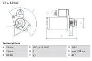 Starter 12 V 1 kW BOSCH 0 986 023 920