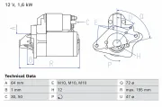 Starter 12 V 1,5 kW BOSCH 0 986 026 840