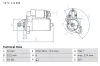 Starter 12 V 1,4 kW BOSCH 0 986 027 480