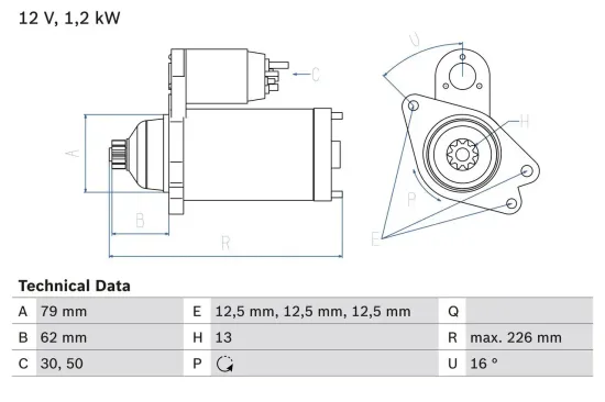 Starter 12 V 1,5 kW BOSCH 0 986 029 140 Bild Starter 12 V 1,5 kW BOSCH 0 986 029 140