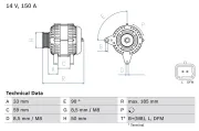 Generator 14 V BOSCH 0 986 046 260