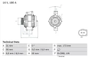 Generator 14 V BOSCH 0 986 047 690