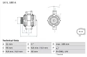 Generator 14 V BOSCH 0 986 047 700