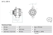 Generator 14 V BOSCH 0 986 047 920