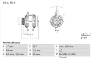 Generator 14 V BOSCH 0 986 049 081