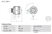 Generator 14 V BOSCH 0 986 049 810