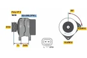 Generator 14 V BOSCH 0 986 080 100