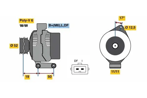 Generator 14 V BOSCH 0 986 080 230