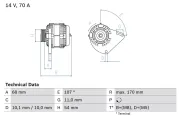 Generator 14 V BOSCH 0 986 080 560