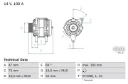 Generator 14 V BOSCH 0 986 080 920