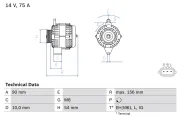 Generator 14 V BOSCH 0 986 081 950