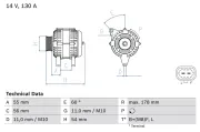 Generator 14 V BOSCH 0 986 083 120