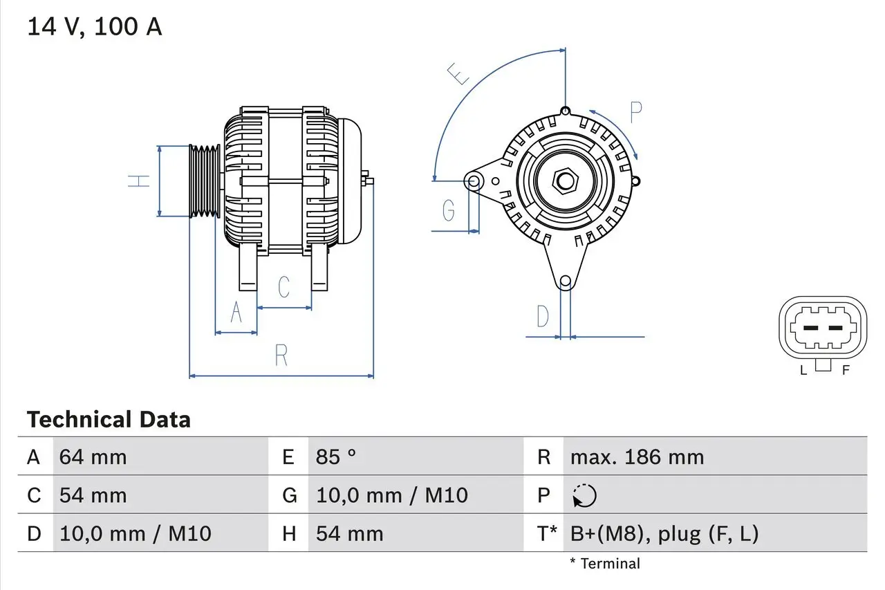 Generator 14 V BOSCH 0 986 083 420