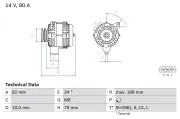 Generator 14 V BOSCH 0 986 083 720