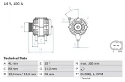 Generator 14 V BOSCH 0 986 083 760