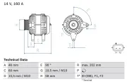 Generator 14 V BOSCH 0 986 083 900