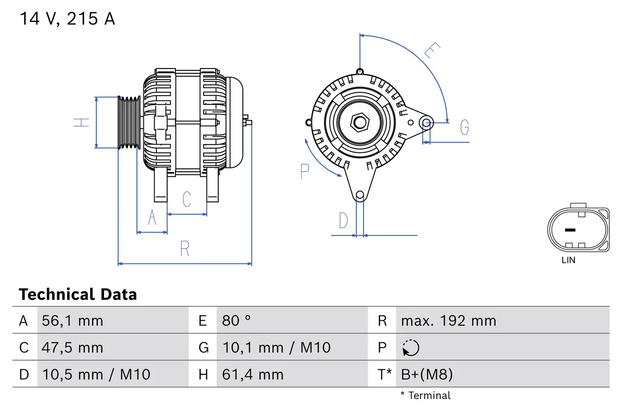 Generator 14 V BOSCH 0 986 083 920