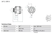 Generator 14 V BOSCH 0 986 084 270