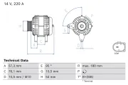 Generator 12 V BOSCH 0 986 084 850