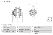 Generator 12 V BOSCH 0 986 084 860